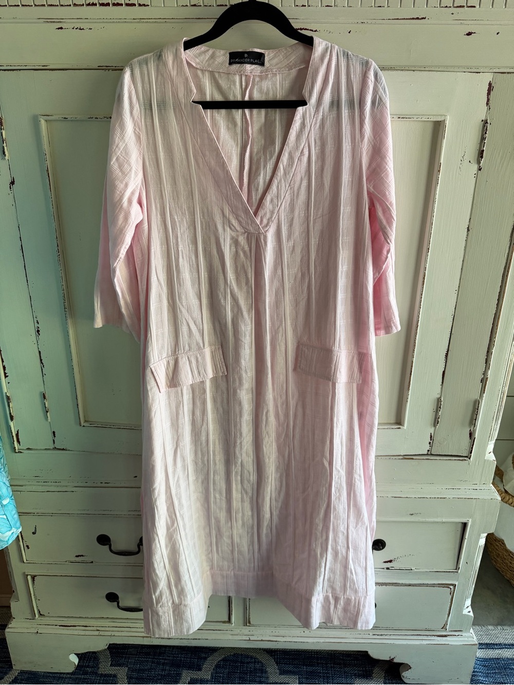 Pomander Place - Tuckernuck XS Light Pink V-Neck Tunic Dress